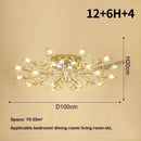 GobekUsa Crystal Ceiling Chandelier LED Light Fixture for Living Room Bedroom Kitchen