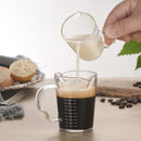 GobekUsa Espresso Glass Cup with Wooden Handle & Measuring Cup Milk Latte Jug