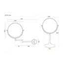 GobekUsa Adjustable Wall Mounted Cosmetic Mirror 1X/3X Magnification 2-Face Bathroom Mirror