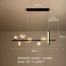 GobekUsa Clear Glass Bubble Chandelier LED Hanglamp G9 Loft Deco Lighting