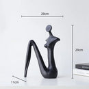 GobekUsa Abstract Black Metal Female Figure Sculpture Home Decor Accessory