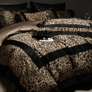 GobekUsa Leopard Print Luxury Bedding Set - Queen/King Size Duvet Cover, Sheet, Pillowcases
