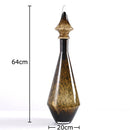 GobekUsa Leopard Print Glass Vase: Creative Flower Arrangement for Aesthetic Room Decor