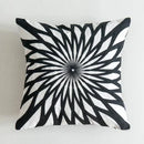 GobekUsa Black White Embroidered Cushion Cover 45x45cm Sofa Bed Chair Home Decor