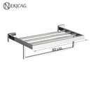 GobekUsa Black Bathroom Set: Towel Holder, Paper Holder, Gold Rod, Robe Hook - Stainless Steel Accessories