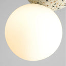 Nordic Glass Pendant Light With Iron Finish