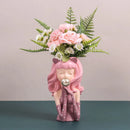 GobekUsa Bubble Gum Girl Flower Vase - Stylish Resin Plant Pot for Home Decor