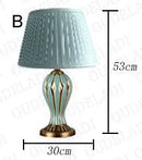 GobekUsa Hand Painted Antique Blue Ceramic Desk Lamp
