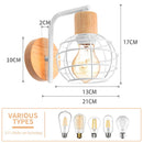 GobekUsa Iron White Cage Wall Lamp for Modern Indoor Lighting