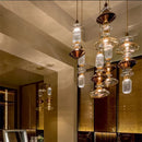 GobekUsa Ballet Pendant Lamp Clear Amber Glass Shade Restaurant Bedroom Lighting