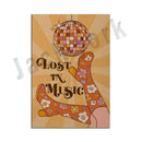 GobekUsa Funky Disco Gogo Boot Print | 70s Poster & Retro Wall Art for Eclectic Decor