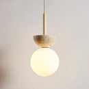GobekUsa LED Pendant Light Stone Wood Glass Nordic Modern Hang Lamp
