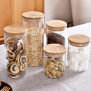 GobekUsa Bamboo-Covered Glass Storage Jars: Airtight Solution for Kitchen Organizing