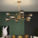 GobekUsa Glass Bubble Chandelier: Luxury LED Glass Ball Suspension Lamp for Living Room, Bedroom, and Shop