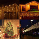 GobekUsa Icicle LED String Lights: Festive Outdoor Christmas Decoration for Party, Patio, Garden