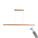 GobekUsa Dimmable Wooden Pendant Lamp: Long Strip Minimalist Hanging Indoor Lighting