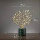 GobekUsa Coral Crystal Tree Glass Vase Metal Frame Resin Ocean Figurines, Home Decor