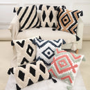 GobekUsa Geometric Chenille Embroidered Pillow Covers Boho Moroccan Style Decor
