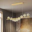 GobekUsa Glass Ball Gold Chandelier: Nordic Style Dining Room Kitchen Lighting