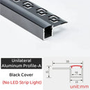 GobekUsa Black LED Aluminum Profile for Invisible Ceiling Light Strip Bar