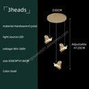 GobekUsa Crystal Chandelier: Modern Luxury Pendant Lights for Living Room, Staircase, Villa