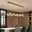 GobekUsa Crystal Chandelier Stair Pendant Lamp Living Room Interior Lighting