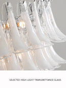 GobekUsa French White Glass Pendant Lights: Luxury LED Hanging Lamps for Living & Dining Rooms