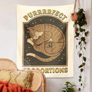 GobekUsa Cute Cat Tapestry Wall Hanging for Purrfect Proportions & Boho Decor