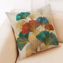 GobekUsa Ginkgo Leaves Linen Cushion Cover for Modern Home Decor & Living Room