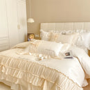 GobekUsa Cake Layers Cotton Duvet Set: Ruffles, Bedspread, Sheet, Pillowcases