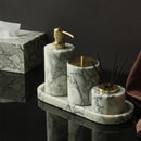 GobekUsa Emerald Marble Bathroom Set Luxury Accessories Vanity Tray & Reed Diffuser