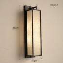 GobekUsa Chinese Style Iron Art Wall Lamp with Linen Cloth Cover