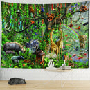 GobekUsa Dinosaur Age Tapestry Wall Hanging Abstract Art Animal Psychedelic Mystery Tapiz