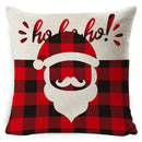 GobekUsa Christmas Deer Linen Pillow Cover 45x45cm for Home Sofa Decor
