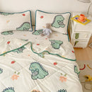 GobekUsa Cool Feeling Silky Summer Comforter & Latex Fitted Sheet Set