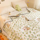 GobekUsa Cartoon Milk Velvet Blanket: Soft Coral Fleece Summer Sofa Cover & Queen Blanket
