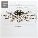 GobekUsa Crystal Ceiling Chandelier LED Fixture Lights for Living Room Bedroom by Samsarah Lighting