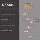 GobekUsa Butterfly Chandelier Staircase Suspended Loft Pendant Light for Living Room & Hallway
