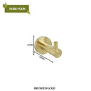 GobekUsa Brushed Gold Bathroom Hardware Set with Stainless Steel Towel Bar & Paper Holder