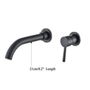 GobekUsa Gold Brass Bathroom Faucet with Modern Lever Handle, Wall Mount Sink Tap