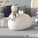 GobekUsa Bear Statues Tissue Box Table Decor for Home Living Room, Creative Nordic Figurines