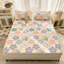 GobekUsa Cartoon Print Silky Mattress Set: 4-Layer Quilted Breathable Cushion
