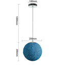 GobekUsa Blue Nordic Pendant Lights E27 Modern Hanging Lamps for Living Dining Kitchen