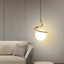 Nordic Metal Cord Pendant Light in White, Black, or Gold