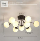GobekUsa Glass Ball Ceiling Chandelier Pendant Lamp for Modern Living Bedroom