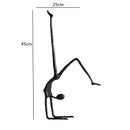 GobekUsa Black Metal Sports Figure Sculpture for Elegant Home Decor