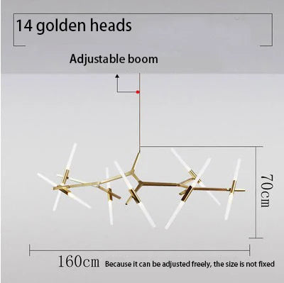 GobekUsa LED Chandelier: Modern Gold Black Ceiling Pendant for Kitchen Dining Living Bedroom, photo 9 of 20