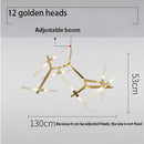 GobekUsa LED Chandelier: Modern Gold Black Ceiling Pendant for Kitchen Dining Living Bedroom