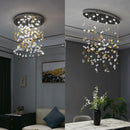 GobekUsa Crystal Dining Chandelier: Elegant Stone Decorative Lighting for Living Room