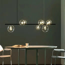 GobekUsa Clear Glass LED Chandelier: Modern Nordic Hall Parlor Lighting Fixture